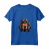 Carino Nero e Marrone Chiaro Coonhound Face Cartoon Puppy Dog Lover Maglietta con Collo a V - Ideale per gli Amanti dei Cani Black and Tan Coonhound - Regalo Unico per Uomo, Donna e Bambini