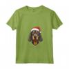 Cane Coonhound Nero e Marrone Chiaro - Divertente Maglietta Woofy Natale - Ideale Regalo per Amanti dei Coonhound - Collo a V