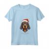 Cane Coonhound Nero e Marrone Chiaro - Divertente Maglietta Woofy Natale - Ideale Regalo per Amanti dei Coonhound - Collo a V