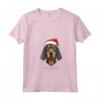 Cane Coonhound Nero e Marrone Chiaro - Divertente Maglietta Woofy Natale - Ideale Regalo per Amanti dei Coonhound - Collo a V