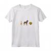 Donna Coonhound Nero e Marrone Chiaro + Beer Dog Dad Happy Men Amante degli Animali Domestici Maglietta con Collo a V - Unica T-shirt per Amanti dei Cani e della Birra - Ideale come Regalo Original per Uomini