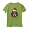 Cane Coonhound Nero e Marrone Chiaro Divertente Woofy Natale - Maglietta Semplice per Amanti dei Cani - Regalo Perfetto per Natale