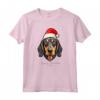 Cane Coonhound Nero e Marrone Chiaro Divertente Woofy Natale - Maglietta Semplice per Amanti dei Cani - Regalo Perfetto per Natale
