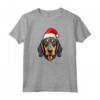Cane Coonhound Nero e Marrone Chiaro Divertente Woofy Natale - Maglietta Semplice per Amanti dei Cani - Regalo Perfetto per Natale