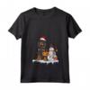 Cane Coonhound Nero e Marrone - Maglietta con Cappello di Natale e Luci di Natale - Regalo Unico per Natale per Amanti dei Cani