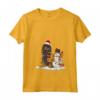 Cane Coonhound Nero e Marrone - Maglietta con Cappello di Natale e Luci di Natale - Regalo Unico per Natale per Amanti dei Cani