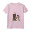 Cane Coonhound Nero e Marrone - Maglietta con Cappello di Natale e Luci di Natale - Regalo Unico per Natale per Amanti dei Cani