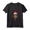 Cane Coonhound Nero e Marrone Chiaro Divertente Woofy Natale Maglietta - Regalo per Amanti dei Cani - Collo a V