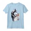 Amore per Cani Husky Nero e Marrone - Maglietta Leggera per Amanti degli Animali - Ideale per Proprietari di Cani Husky