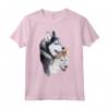 Amore per Cani Husky Nero e Marrone - Maglietta Leggera per Amanti degli Animali - Ideale per Proprietari di Cani Husky