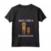 Donna Vintage Aspetta, Vedo Un Coonhound Retro Maglietta con Collo a V - Ideale per Compleanno e Natale per gli Amanti dei Cani Coonhound