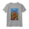 Redbone Coonhound - Maglietta Piombo in Vetro Colorato Stained Glass Dog Design - Ideale per Amanti dei Cani e dell'Arte