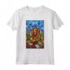 Redbone Coonhound - Maglietta Piombo in Vetro Colorato Stained Glass Dog Design - Ideale per Amanti dei Cani e dell'Arte