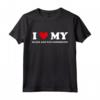 I Heart Dog Dad Mom - Amo il Coonhound nero e marrone chiaro Maglietta - Abbigliamento divertente Black And Tan Coonhound per Feste e Regali