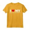 I Heart Dog Dad Mom - Amo il Coonhound nero e marrone chiaro Maglietta - Abbigliamento divertente Black And Tan Coonhound per Feste e Regali