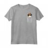 HapTiger Treeing Walker Coonhound Maglietta - Funny I Love Dog Tee for Kids - Cute Pet Shirt with Pocket Design