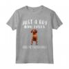Solo Un Ragazzo Che Ama Cani Redbone Coonhound Maglietta - Regalo Divertente per Amanti dei Cani