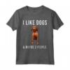 Piacciono Cani e Tre Persone - Redbone Coonhound Maglietta Divertente - Regalo per Amanti dei Cani