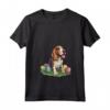 Donna American English Coonhound Cane Razza Buona Pasqua Uomini Donne Maglietta con Collo a V - Felice Pasqua Maglietta per Amanti dei Coonhound - Ideale per Festeggiare con la Famiglia