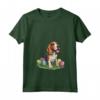Donna American English Coonhound Cane Razza Buona Pasqua Uomini Donne Maglietta con Collo a V - Felice Pasqua Maglietta per Amanti dei Coonhound - Ideale per Festeggiare con la Famiglia