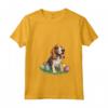 Donna American English Coonhound Cane Razza Buona Pasqua Uomini Donne Maglietta con Collo a V - Felice Pasqua Maglietta per Amanti dei Coonhound - Ideale per Festeggiare con la Famiglia