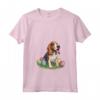 Donna American English Coonhound Cane Razza Buona Pasqua Uomini Donne Maglietta con Collo a V - Felice Pasqua Maglietta per Amanti dei Coonhound - Ideale per Festeggiare con la Famiglia