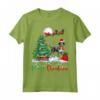 Coonhound Wearing Santa Hat Xmas - Merry Christmas Coonhound Maglietta - Unique Christmas Apparel for Dog Lovers