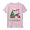Coonhound Wearing Santa Hat Xmas - Merry Christmas Coonhound Maglietta - Unique Christmas Apparel for Dog Lovers