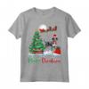Coonhound Wearing Santa Hat Xmas - Merry Christmas Coonhound Maglietta - Unique Christmas Apparel for Dog Lovers
