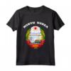 Maglietta della Corea del Nord - Stemma e Bandiera Tee Souvenir - Orgoglio Nazionale Coreano T-shirt Calcio