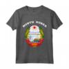 Maglietta della Corea del Nord - Stemma e Bandiera Tee Souvenir - Orgoglio Nazionale Coreano T-shirt Calcio