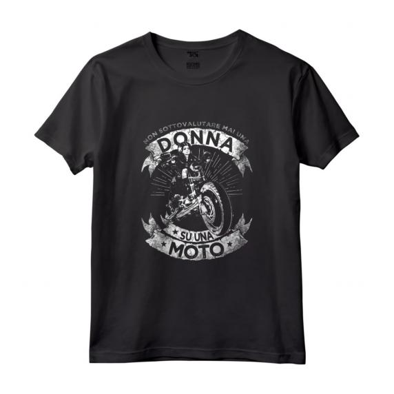 Biker Motociclista Moto Bike Motorcycle Donna Motocicletta Maglietta - Idea Regalo Compleanno per Motocicliste Appassionate di Corse