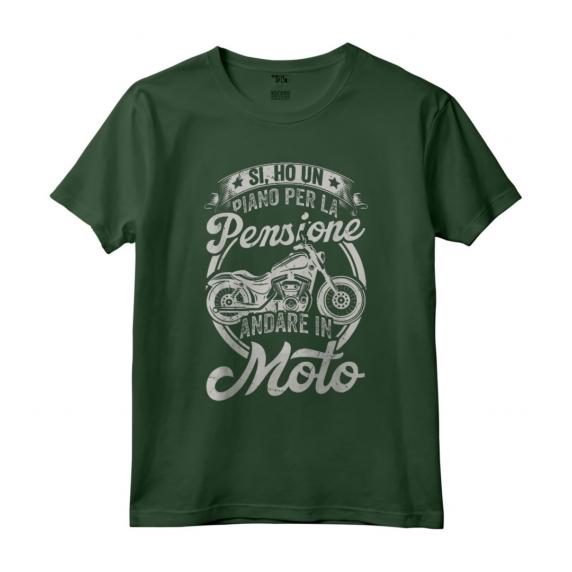 Divertente Piano Per La Pensione - Maglietta Motociclista per Amanti delle Corse in Moto - Regalo Perfetto per Appassionati di Moto