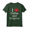 Io Amo Caffè e Coupons - Divertente Maglietta Couponing per Amanti del Caffè - Regalo Unico per Compleanno o Natale