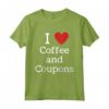 Io Amo Caffè e Coupons - Divertente Maglietta Couponing per Amanti del Caffè - Regalo Unico per Compleanno o Natale