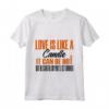 Amore come Candela - Roba Calda Divertente - Maglietta Umore Creativo con Taglio Classico