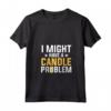 Donna Potrei avere un problema con le candele - Maglietta Creatore di Candele con Collo a V - Ideale per Produttori e Amanti delle Candele