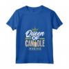Donna Candela Creatore di Candele Regina - Maglietta con Collo a V per Appassionati di Candele e Artigianato