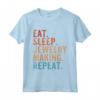 Creatore di Gioielli Vintage con Scritta «Eat Sleep» - Maglietta per Appassionati di Creazione - Idea Regalo Gag