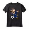 Dabbing Dog Curacao Soccer Curacao Flag Football Maglietta - Ideale per Tifosi e Giocatori di Calcio di Curacao - Regalo Perfetto per Compleanno o Natale