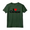 I LOVE CUORE CURACAO Maglietta - Esprimi il tuo Amore per Curacao - Versione Testo Nero