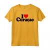 I LOVE CUORE CURACAO Maglietta - Esprimi il tuo Amore per Curacao - Versione Testo Nero