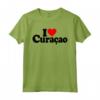 I LOVE CUORE CURACAO Maglietta - Esprimi il tuo Amore per Curacao - Versione Testo Nero