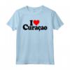 I LOVE CUORE CURACAO Maglietta - Esprimi il tuo Amore per Curacao - Versione Testo Nero