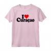 I LOVE CUORE CURACAO Maglietta - Esprimi il tuo Amore per Curacao - Versione Testo Nero