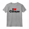 I LOVE CUORE CURACAO Maglietta - Esprimi il tuo Amore per Curacao - Versione Testo Nero