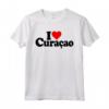I LOVE CUORE CURACAO Maglietta - Esprimi il tuo Amore per Curacao - Versione Testo Nero