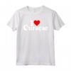I LOVE CUORE CURACAO Maglietta - Esprimi Amore per Curacao - Versione Testo Bianco