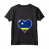 Curaçao Bandiera Cuore Maglietta - Design Patriottico per l'Indipendenza - Ideale per Viaggi e Regali Patriottici a Curaçao