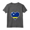Curaçao Bandiera Cuore Maglietta - Design Patriottico per l'Indipendenza - Ideale per Viaggi e Regali Patriottici a Curaçao